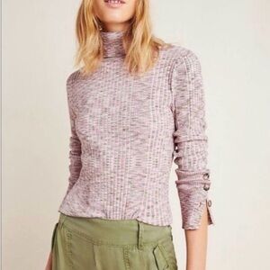 Anthropologie Ribbed Turtleneck light Sweater women’s M